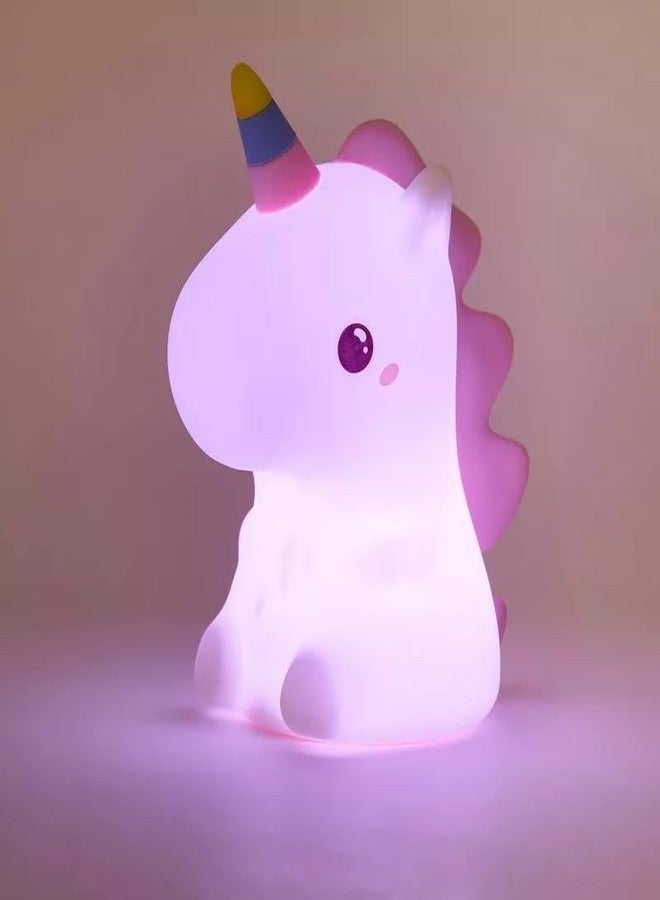 Groeien Pack of 2 Unicorn Horse Touch Silicone Night Lamp for Bedroom, Kids, Birthday Gifts, Valentine Gift for Couples, USB Rechargeable, 7 Colour Changing Light (Multicolor) (Unicorn Horse lamp, 2) - Image 5