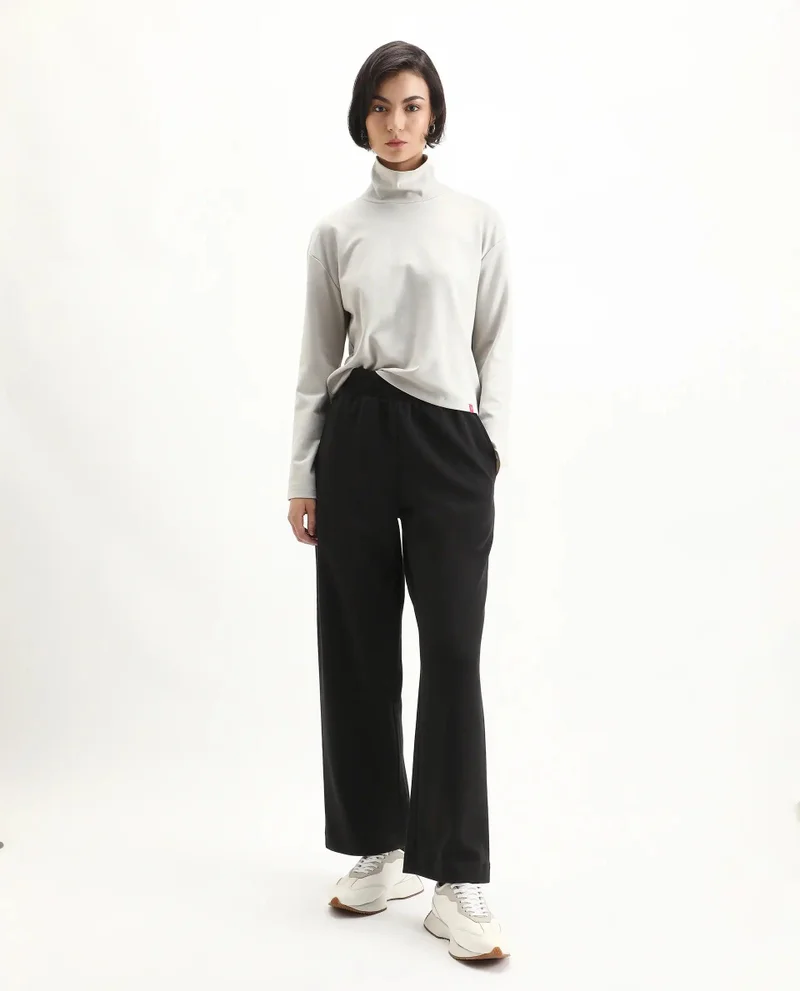 Rareism Women's High Neck Full Sleeve Top