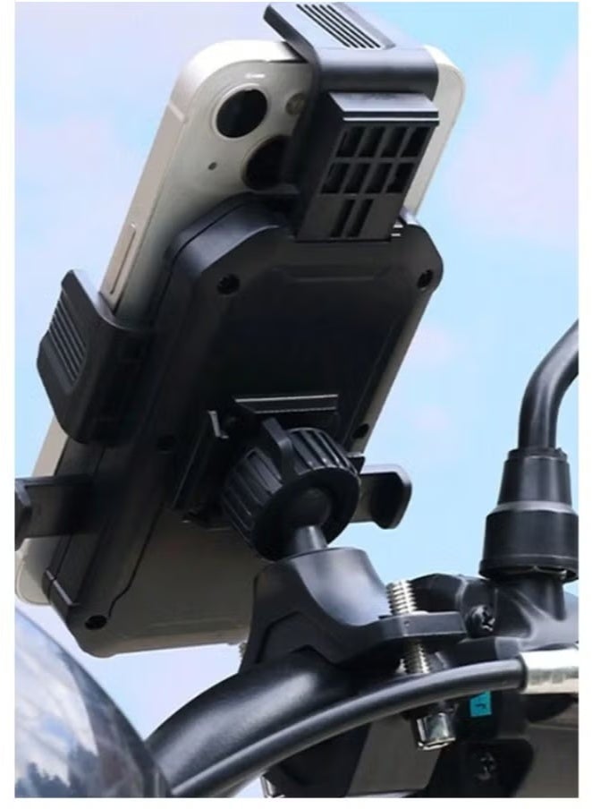 jisimu Bike Phone Holder & Accessories - Adjustable Mobile Holder for Bike & Motorcycle | 2in1 Anti-Shake Phone Stand Holder  - Image 4