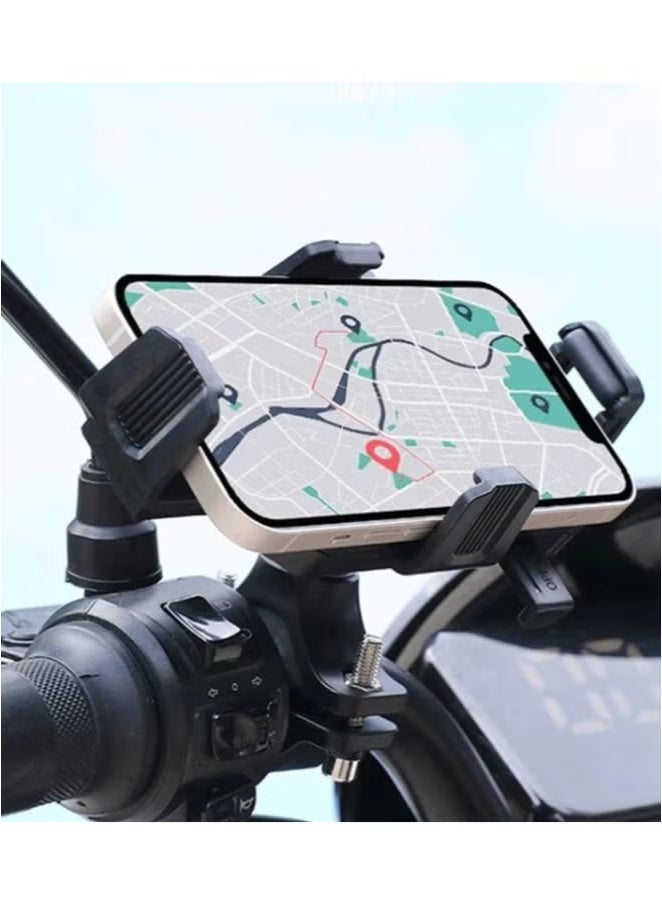 jisimu Bike Phone Holder & Accessories - Adjustable Mobile Holder for Bike & Motorcycle | 2in1 Anti-Shake Phone Stand Holder  - Image 3