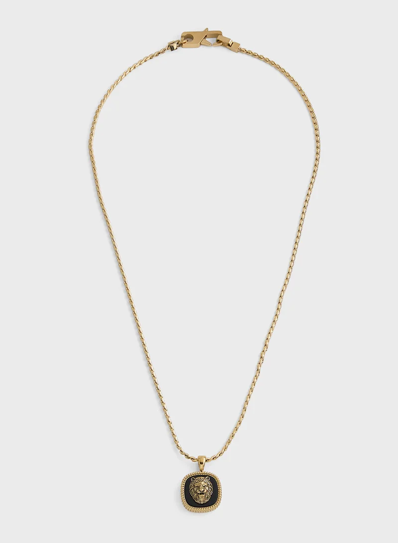 جس Lion Charm Necklace