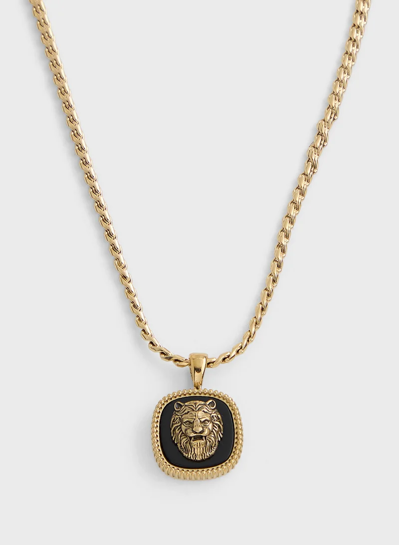 جس Lion Charm Necklace