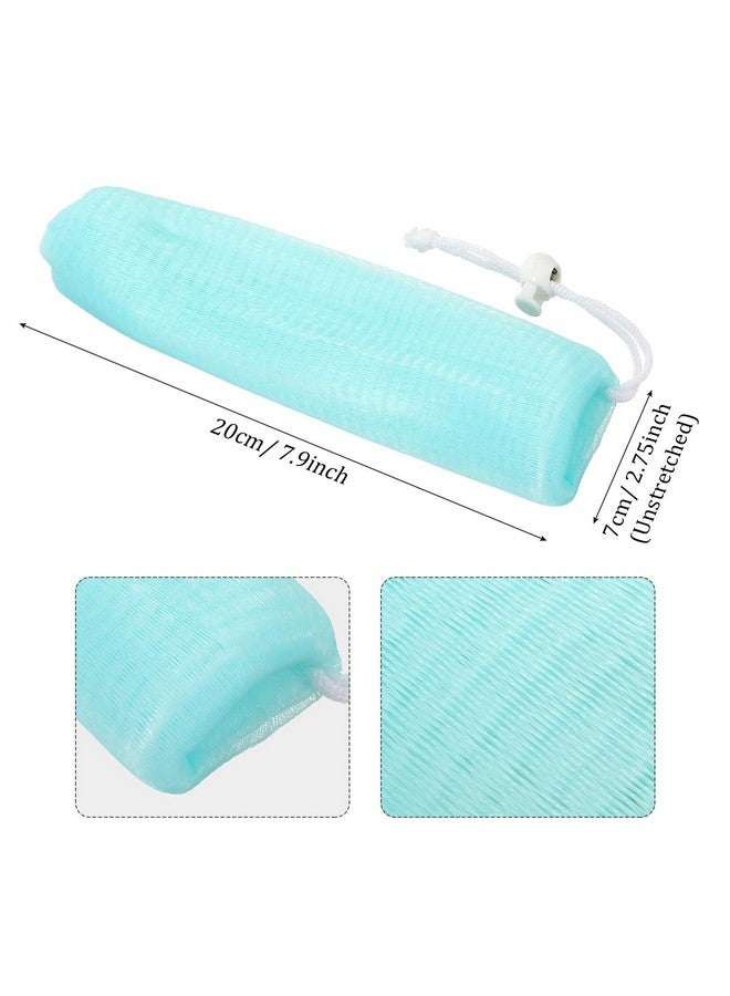 Exfoliating Mesh Soap Pouch Mesh Soap Saver Bag Bubble Foam Net for Body Facial Cleaning Tool, Random Colors