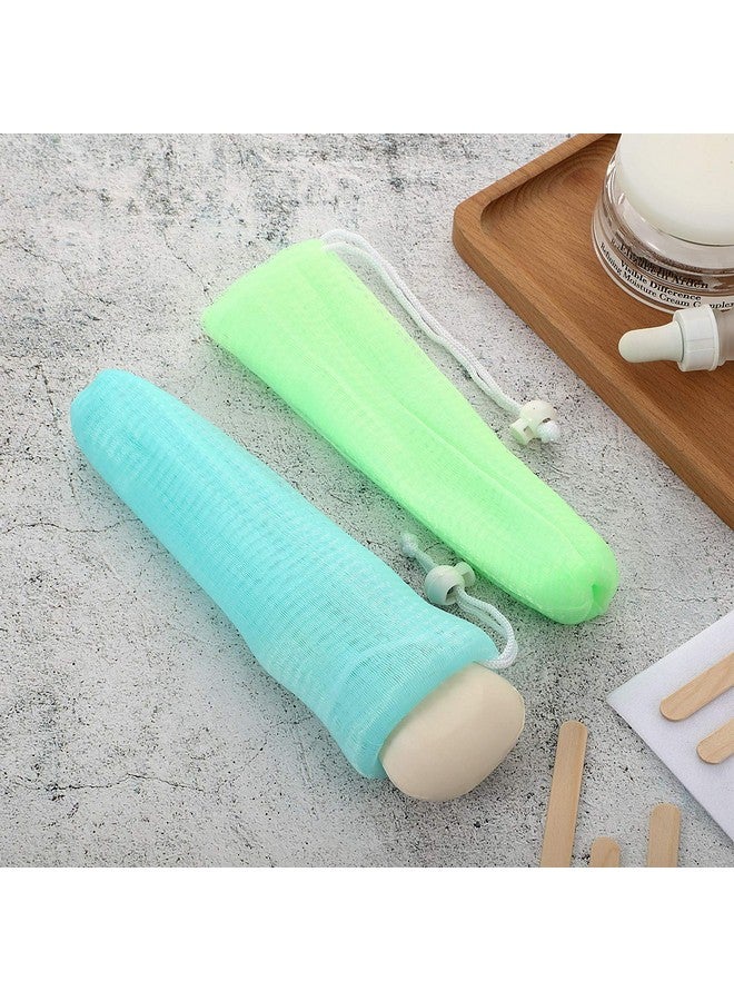 Exfoliating Mesh Soap Pouch Mesh Soap Saver Bag Bubble Foam Net for Body Facial Cleaning Tool, Random Colors