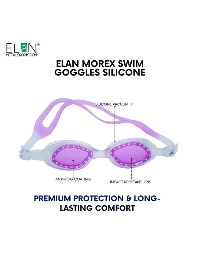 ELAN Morex Goggles - Stylish Pink Vision - Advanced Anti-Fog & UV Shield - Ergonomic No-Leak Design with Comfortable Silicone Suction - Professional Grade Swim Eyewear for Pool & Beach - Image 3