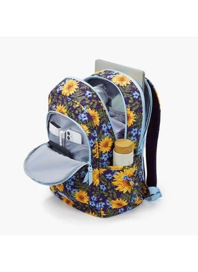 BAGSMART - BAGSMART Sunflower Rhapsody The Wanderland Bonchemin 15.6 Inch Campus Backpack - Image 1