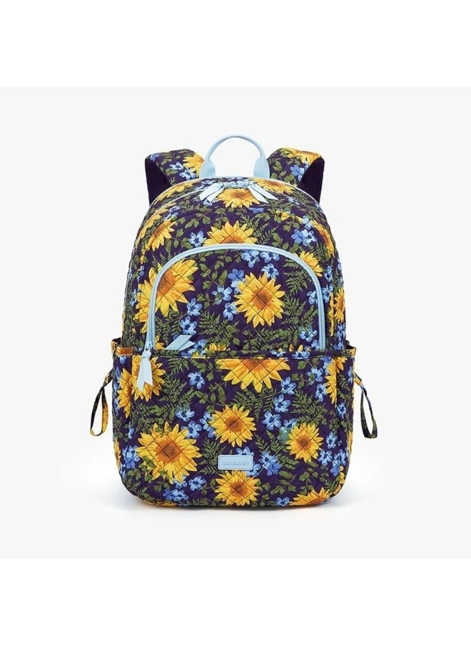 BAGSMART - BAGSMART Sunflower Rhapsody The Wanderland Bonchemin 15.6 Inch Campus Backpack - Image 1