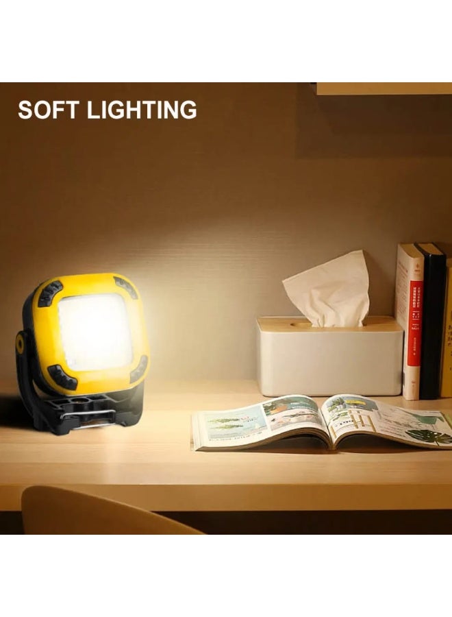 Mini LED Work Light with Type-C Rechargeable Battery, Adjustable Stand, Multi-Mode Brightness, Portable Outdoor Floodlight for Camping, Hiking, Car Repair, Workshop, and Emergency Use – Compact Waterproof ABS+PC Shell, USB Cable Included - Image 4