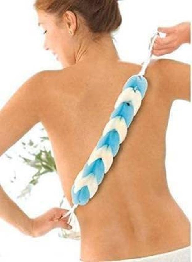 Kitchwish Premium Braided Bath Loofah for Men & Women - Long Body Back Scrubber for Shower, Soft Mesh Pouf Sponge for Deep Exfoliation & Skin Glow (Multicolor, 26cm) Pack of 3 - Image 3