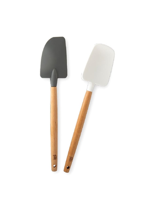 NORDICWARE 2-Piece Dishwasher Safe Silicone Spatula Set Multicolor Large 02107 - Image 1