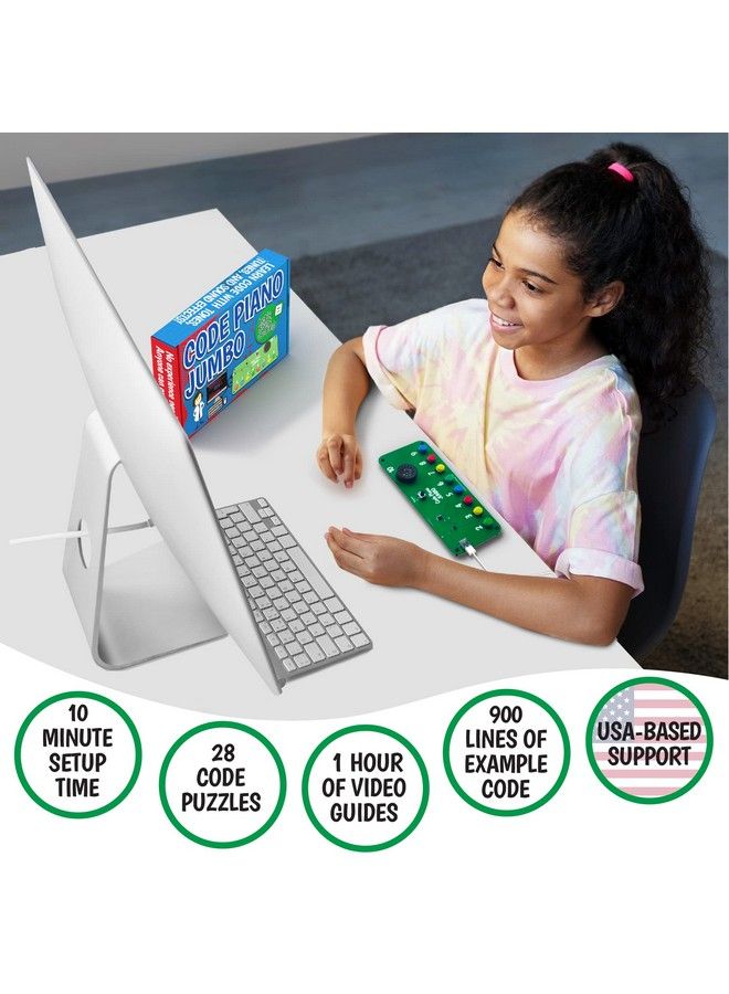 Let's Start Coding Code Piano Jumbo Coding Kit For Kids 812 ; Learn Steam Skills With Block And Typed Code ; Toy Includes 20+ Online Projects Guidebook And Carrying Case  - Image 3