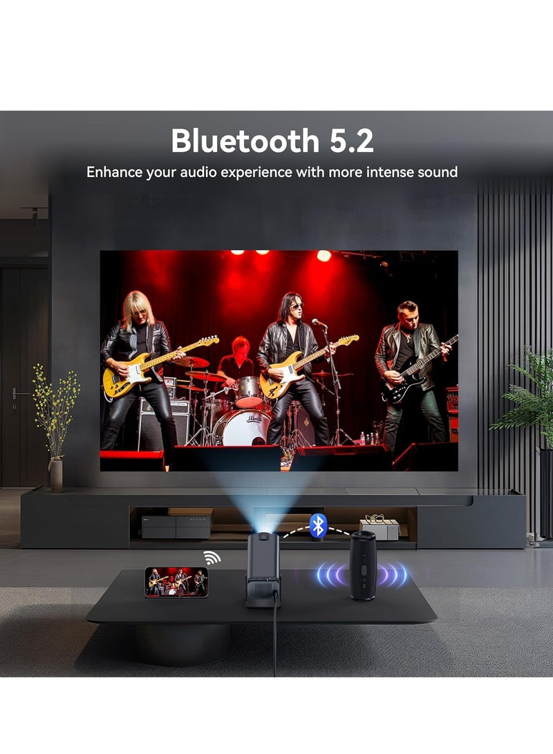 ELTRAZONE High-Brightness Mini Projector: 4K Native 1080P, Auto Keystone, and 180-Degree Rotation for Versatile Use  - Image 2
