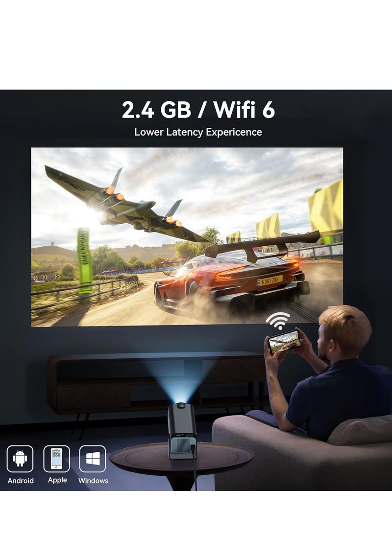 ELTRAZONE High-Brightness Mini Projector: 4K Native 1080P, Auto Keystone, and 180-Degree Rotation for Versatile Use  - Image 4