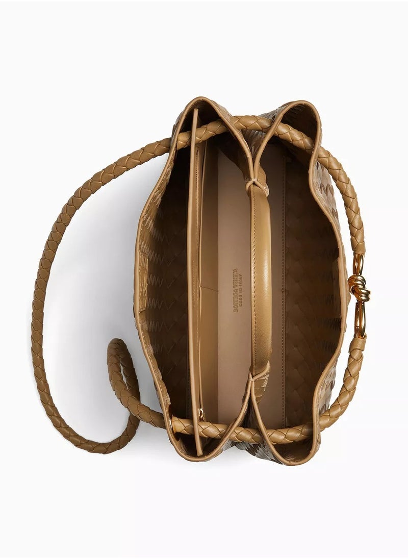 BV - Small Andiamo Top Handle Bag in Intrecciato Leather - Image 1