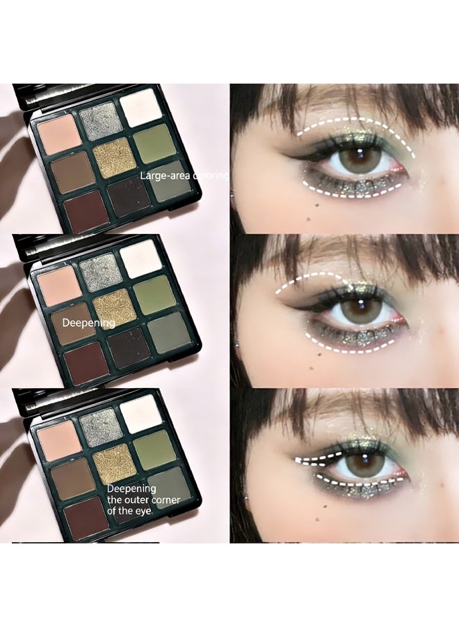 KAPEINE Cat's Eye Nine-Color Eyeshadow Palette - Create a Fashionable and Charming Eye Makeup - Image 3