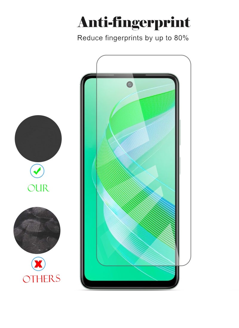 Techie - HD Tempered Glass Screen Protector for Infinix Smart 8 - Anti Reflection Anti Bubbles 9H Hardness 0.33 mm Rounded Edges Easy Installation - Image 1