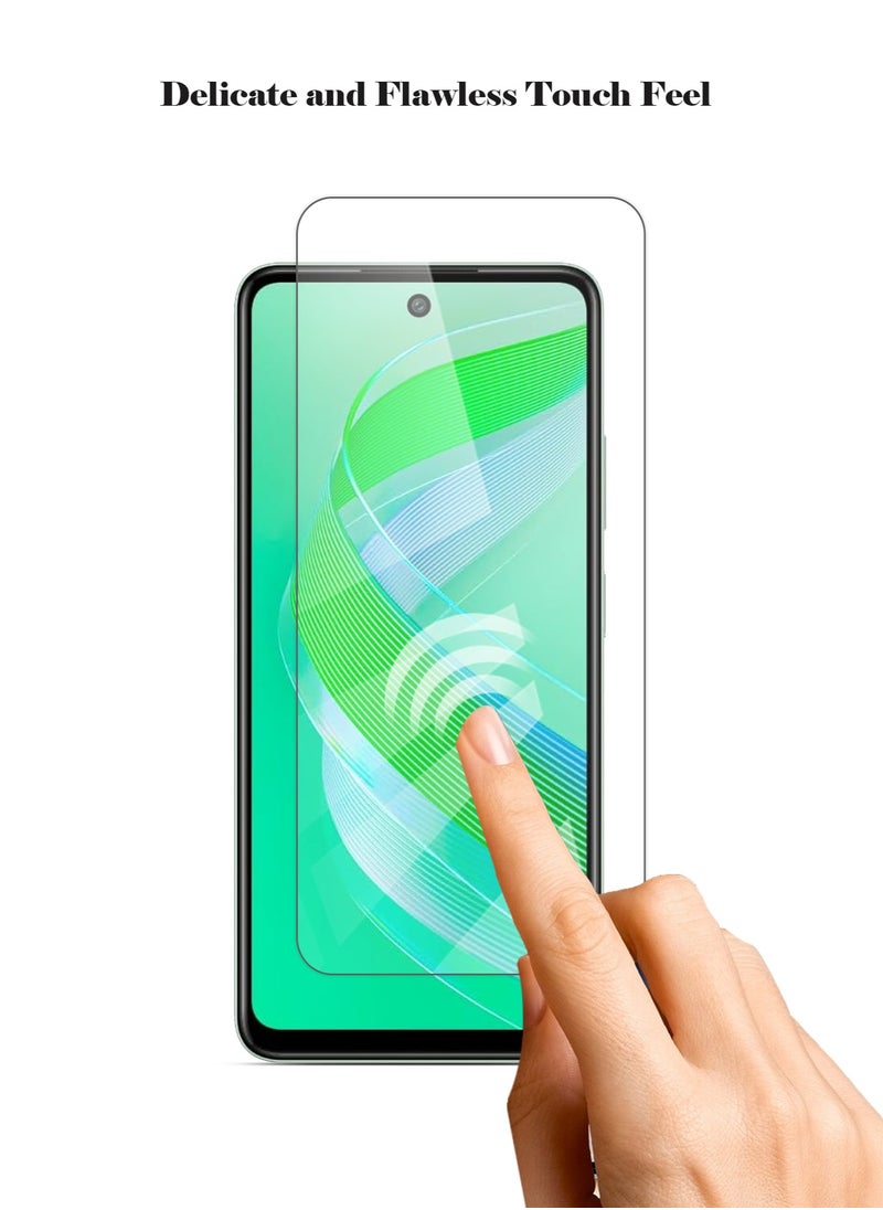 Techie - HD Tempered Glass Screen Protector for Infinix Smart 8 - Anti Reflection Anti Bubbles 9H Hardness 0.33 mm Rounded Edges Easy Installation - Image 1