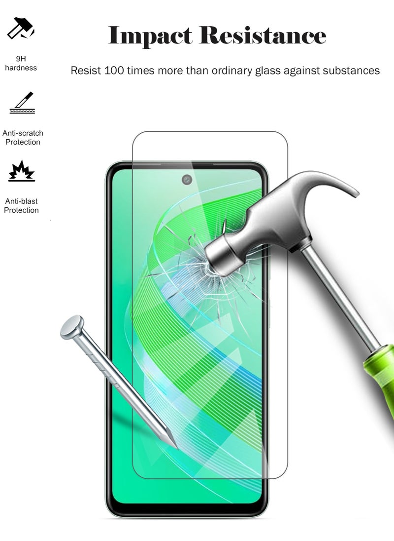 Techie - HD Tempered Glass Screen Protector for Infinix Smart 8 - Anti Reflection Anti Bubbles 9H Hardness 0.33 mm Rounded Edges Easy Installation - Image 1
