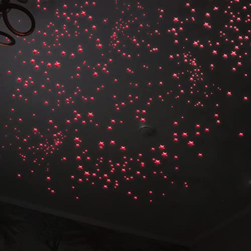 Meschett Glow in The Dark Stars Decals Decor 633 Pcs Luminous Dot Stars, 3D Starry Stars Glow in The Dark Stickers for Ceiling or Wall and Bedroom Décor - Image 1