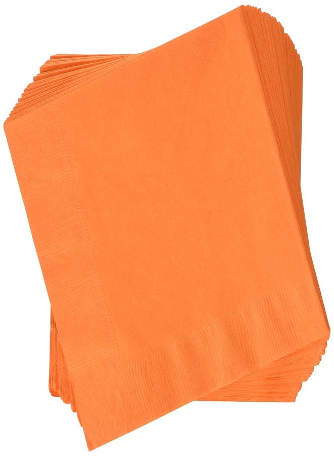 Creative Converting 3-Ply Paper Luncheon Napkins, Sunkissed Orange Color, 50 Count