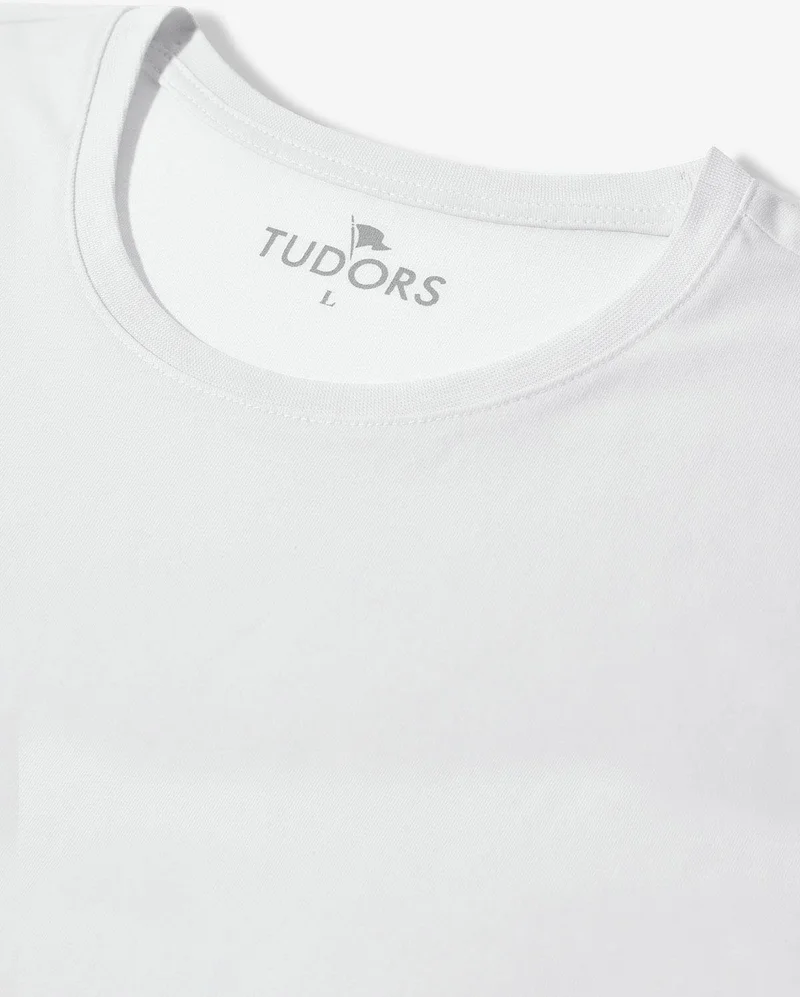 تودورس 2 Pack White Slim Fit Slim Fit Cotton Crew Neck T-Shirt