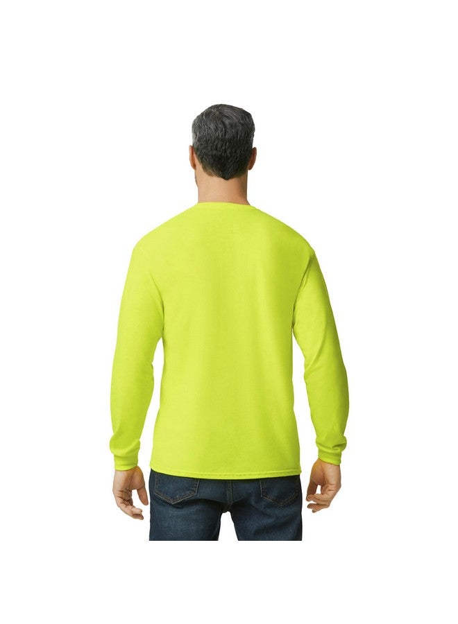 Gildan Heavy Cotton Long Sleeve T-Shirt, Style G5400, 2-Pack, Safety Green, Large - Image 3