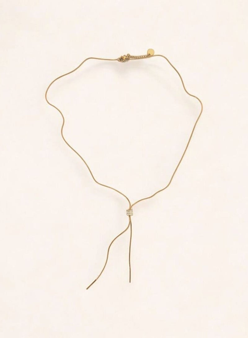 سلسلة ستانلس ستيل ذهبية طويلة – تصميم أنيق يناسب جميع المناسبات والإطلالات - Image 1