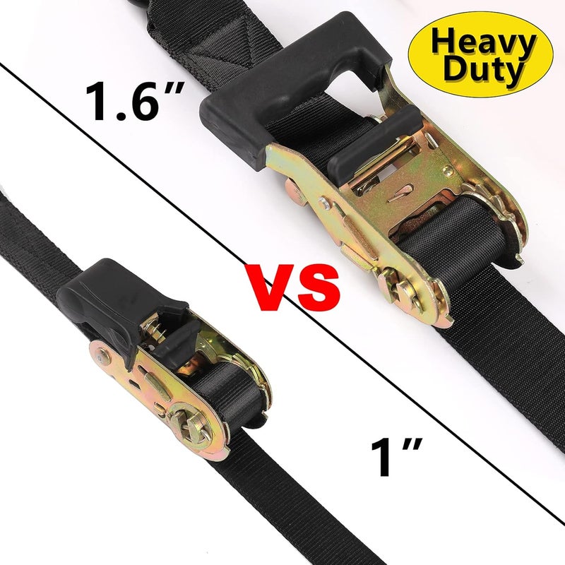 Ayaport Boat Trailer Transom Tie Down Straps for Boat Jet ski Kayak Canoe 4 Feet 1.6 inches 5000lbs Break Strength Heavy Duty Ratchet Straps with S Hooks, Pack of 2 - Image 2