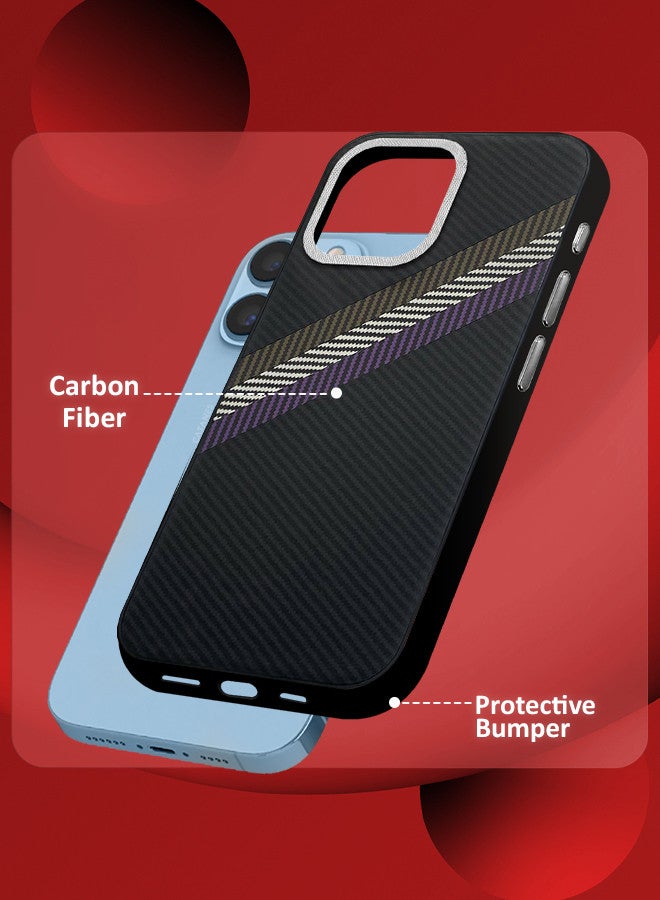 CATANES (for iPhone 13 Pro Max) Case Cover Carbon Fiber Pattern Phone Case Slim Shockproof Back Cover - Image 2