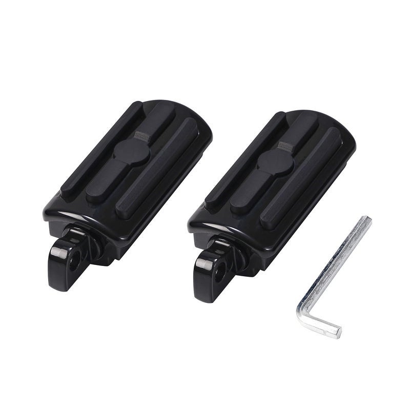 10mm Motorcycle Footpegs Passenger Foot Pegs Highway Pegs Fit Harley Sportster Softail Dyna Touring (Black)