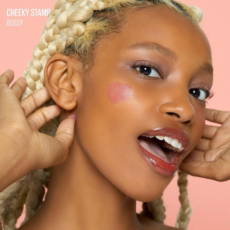 KAJA Cheeky Stamp Blush – Bossy - Heart-Shaped Cushion Blusher with Buildable Color, Lightweight & Blendable Formula, Travel-Friendly K-Beauty Design, 5 g - Image 2
