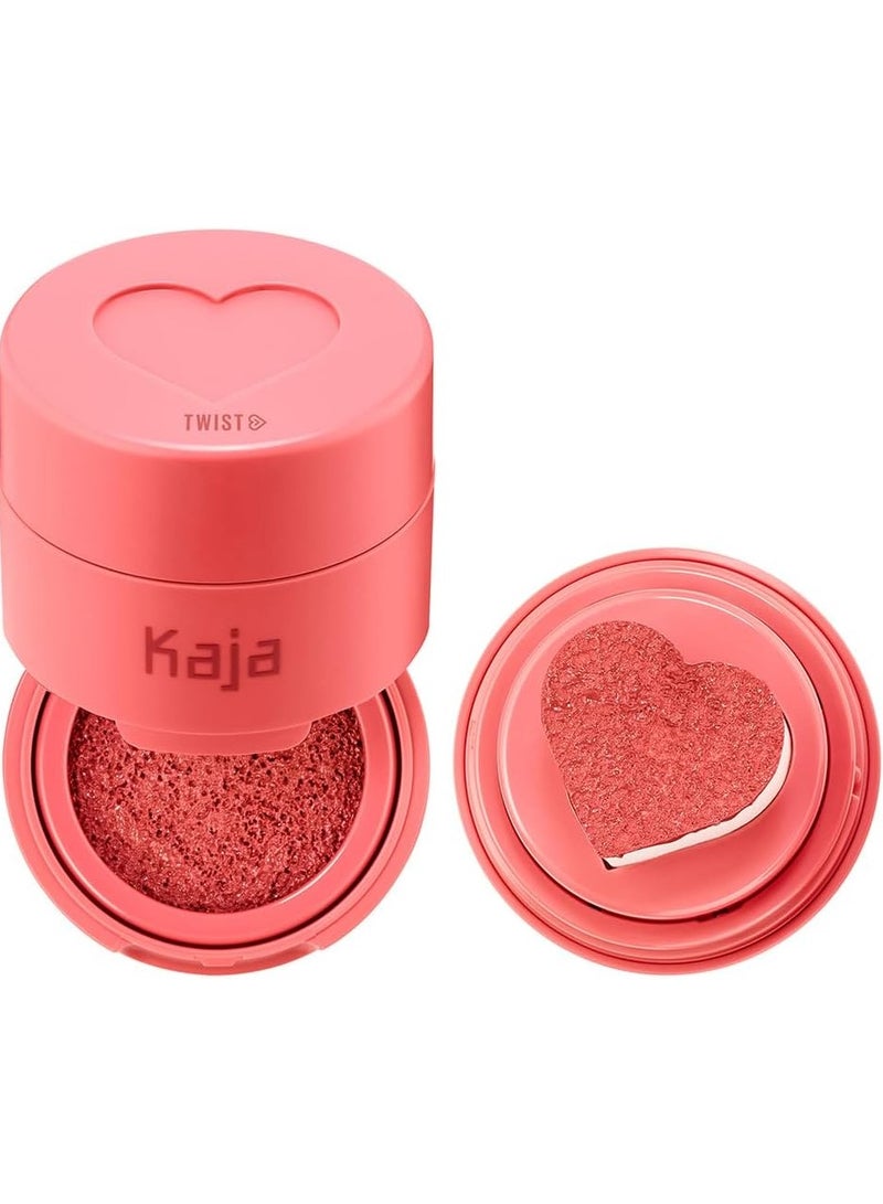 KAJA Cheeky Stamp Blush – Bossy - Heart-Shaped Cushion Blusher with Buildable Color, Lightweight & Blendable Formula, Travel-Friendly K-Beauty Design, 5 g - Image 1