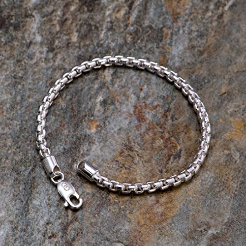 Clara Anti-Tarnish 92.5 Sterling Silver Bracelet 8 inch | Gift For Men & Boys - Image 3