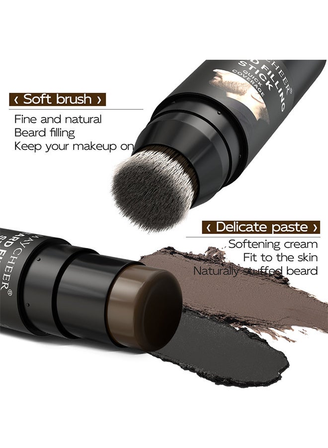 مايتشير قلم تعبئة اللحية، قلم تعبئة لحية 2 في 1 مع فرشاة، مقاوم للماء وطويل الأمد، متعدد الاستخدامات لتزيين شعر الشارب للرجال، يعزز لحية الوجه وتجميل الشارب، العناية باللحية والشارب للرجال - 03# بني - Image 4