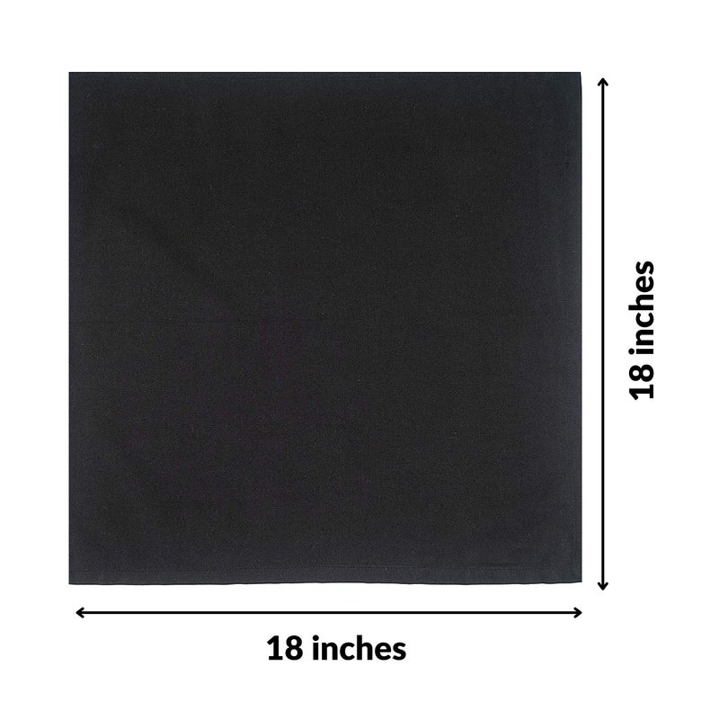 FINGERCRAFT Fingercraft Dinner Cloth Napkins  Cotton Linen Blend Fabric 12 Pack Easter Special Black Premium Quality  Mitered Corners for Every Day Use Napkins are Pre Shrunk and Good Absorbency Black  - Image 5