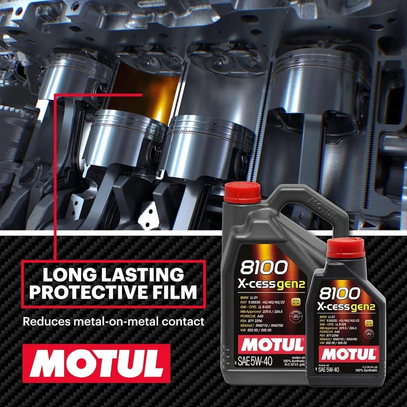 Motul 8100 X-CESS GEN2 Motor Oil 5W-40 - 5 Liters - Image 3