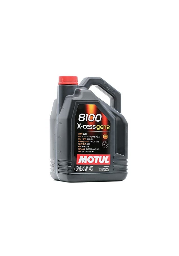Motul 8100 X-CESS GEN2 Motor Oil 5W-40 - 5 Liters - Image 1