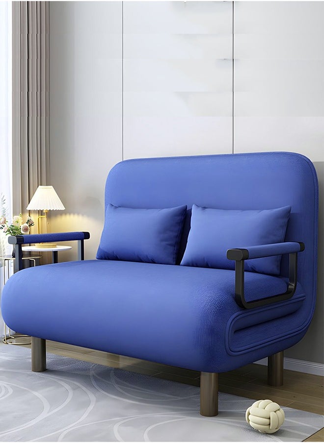 HOCC - 2- Seater Convertible Sofa Bed Blue - Image 1