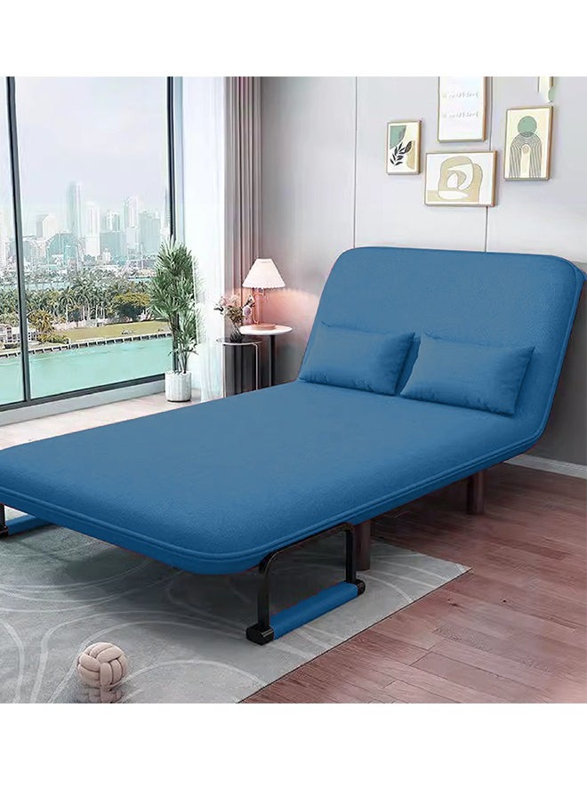 HOCC - 2- Seater Convertible Sofa Bed Blue - Image 1