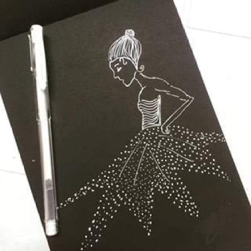 AmigozZ A5 Size Black Paper Drawing Pad Sketch Book for Artists with Hardback - 20 Pages, 200 GSM - Image 5