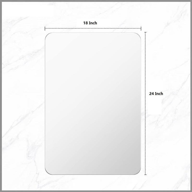 SEVEN HORSES Corner Beveled Wall Mirror for Bathroom,Washbesin,Dining Room etc (Size 18 X 24 Inch) - Image 2