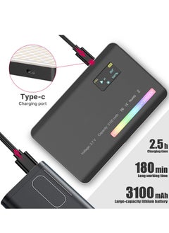 KASTWAVE ضوء فيديو RGB، لوحة ضوء كاميرا LED محمولة 0-360 لون كامل، CRI 95+ 2500-9000K ضوء فيديو LED، إضاءة DSLR لتصوير الفيديو، الفوتوغرافيا، مؤتمرات الفيديو  - Image 4
