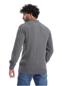 Andora Long Sleeves High Neck Pullover _ Ash Grey  - Image 4