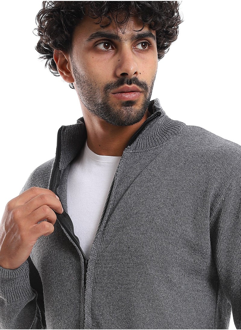 Andora Long Sleeves High Neck Pullover _ Ash Grey  - Image 5