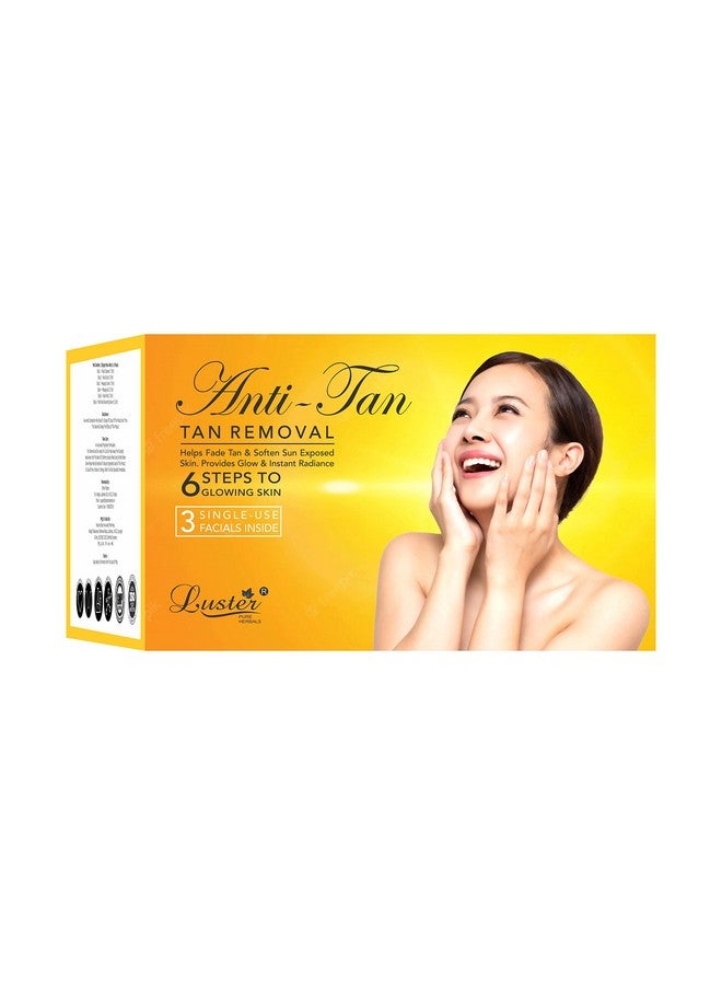 LUSTER Antitan Facial Kit 6 Step Facial Kit Instant Tan Removal Provide Glow & Instant Radiance For Men & Women For All Skin Type Paraben & Sulfate Free 120Ml - Image 2