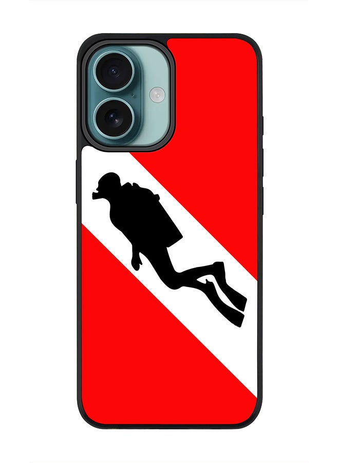 Stylizedd For iPhone 16 Case [Compatible with MagSafe] Slim Magnetic cover Phone Case iPhone 16 -Diver Flag - Image 1