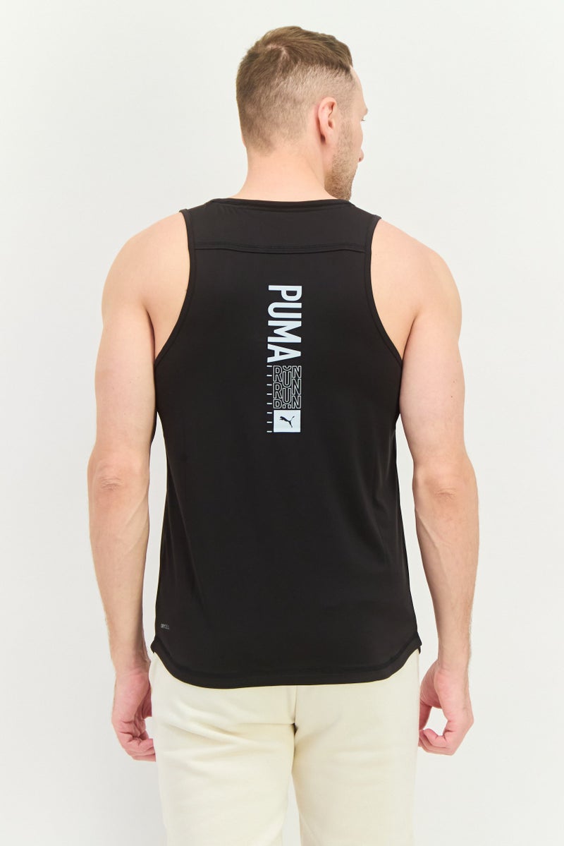 PUMA Men Sportswear Fit Sleeveless Running Vest, Black  - Image 3