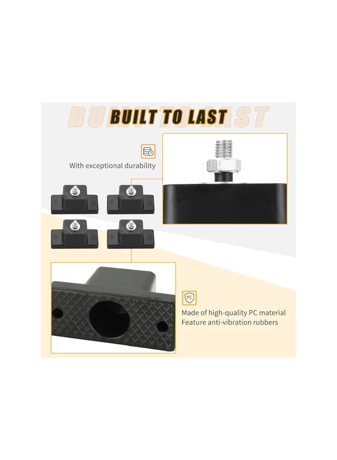 PROMASS promass Rubber Vibration Isolator Mounting Bracket, 4Pack, Air Conditioner Mounting Bracket for Outdoor Mini Split Air Conditioner Condenser  - Image 3