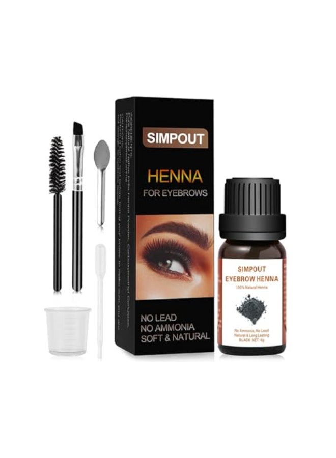Simpout Purely Natural Henna Hair 6 Grams Professional Spot Color DIY Kit at Home and Salon Easy to Use E03 Black - Image 1