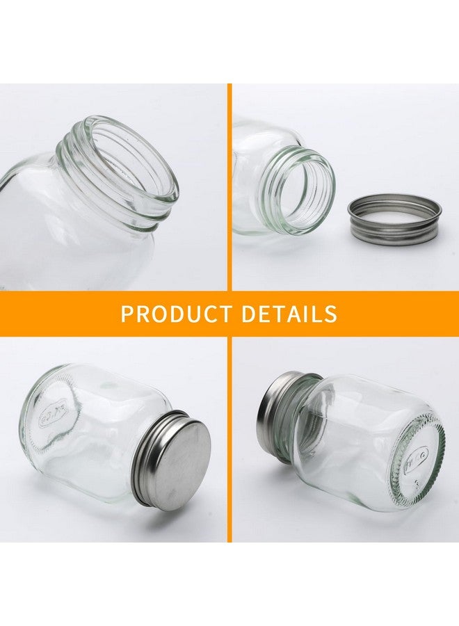 Accguan 2oz Mason Jars,Ginger Shots Bottles with Silver Lids,Glass Yogert Jars,Candle Jar,Honey,Jam,Jelly,Spice,Wedding Favors,Shower Favors(48pcs) - Image 3